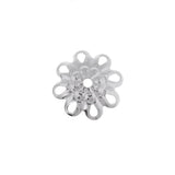 Max 5Pcs Plum Blossom Cap Bead Cap Flower Jewelry Accessories DIY Craft Silver