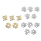 Max 5Pcs Plum Blossom Cap Bead Cap Flower Jewelry Accessories DIY Craft Silver