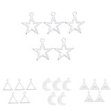 Max 5 Pieces Sterling Silver Earring Findings Drop Charm Pendant  12x10mm hollow