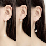 Maxbell 1 Pair Sterling Silver Threader Earrings Dangle Drop Earrings Gold