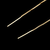 Maxbell 1 Pair Sterling Silver Threader Earrings Dangle Drop Earrings Gold