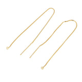 Maxbell 1 Pair Sterling Silver Threader Earrings Dangle Drop Earrings Gold