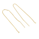 Maxbell 1 Pair Sterling Silver Threader Earrings Dangle Drop Earrings Gold
