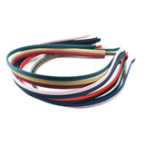 Max 12 Pieces Girl / Women Ribbon Wrapped Headband DIY Hair Loop Band Accessory