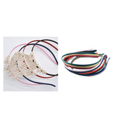 Max 12 Pieces Girl / Women Ribbon Wrapped Headband DIY Hair Loop Band Accessory