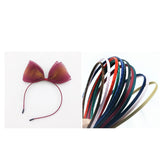 Max 12 Pieces Girl / Women Ribbon Wrapped Headband DIY Hair Loop Band Accessory