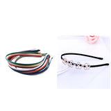 Max 12 Pieces Girl / Women Ribbon Wrapped Headband DIY Hair Loop Band Accessory