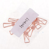Max Hollow Metal Long Tail Binder Clips Paper Clips 10 Pieces 3x1.3cm Rose gold
