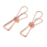 Max Hollow Metal Long Tail Binder Clips Paper Clips 10 Pieces 3x1.3cm Rose gold