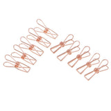 Max Hollow Metal Long Tail Binder Clips Paper Clips 10 Pieces 3x1.3cm Rose gold
