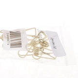Maxbell Hollow Metal Long Tail Binder Clips Paper Clips 6 Pieces 5.3x2cm Gold