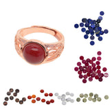 Maxbell 10 Pieces Multicolor Cabochon Beads Gemstone for Jewlery  Red Leopard