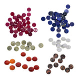 Maxbell 10 Pieces Multicolor Cabochon Beads Gemstone for Jewlery  Red Leopard