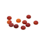 Maxbell 10 Pieces Multicolor Cabochon Beads Gemstone for Jewlery  Red Agate