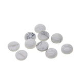 Maxbell 10 Pieces Multicolor Cabochon Beads Gemstone for Jewlery  WhiteTurquoise