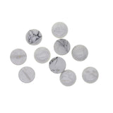 Maxbell 10 Pieces Multicolor Cabochon Beads Gemstone for Jewlery  WhiteTurquoise