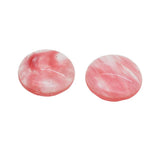 Maxbell 2 Pieces 25mm Round Cabochon Watermelon Quartz Gemstone Beads DIY Crafts