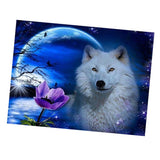 Maxbell Full Drill DIY 5D Diamond Painting Art Cross Stitch Kit 30x40cm White Wolf