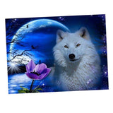 Maxbell Full Drill DIY 5D Diamond Painting Art Cross Stitch Kit 30x40cm White Wolf