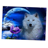 Maxbell Full Drill DIY 5D Diamond Painting Art Cross Stitch Kit 30x40cm White Wolf