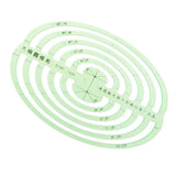 Maxbell 1Pc Plastic Drawing Templates Measuring Geometric Rulers Large Oval