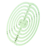 Maxbell 1Pc Plastic Drawing Templates Measuring Geometric Rulers Large Oval