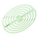 Maxbell 1Pc Plastic Drawing Templates Measuring Geometric Rulers Large Oval