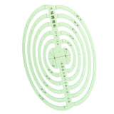 Maxbell 1Pc Plastic Drawing Templates Measuring Geometric Rulers Large Oval