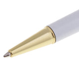 Maxbell Ballpoint Pen Rotating Gold foil Into Oil Metal Pen Gift for Friend White