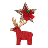 Max 9 Pieces Glitter Santa Xmas Tree Fabric Embellishment DIY Hair Accessories