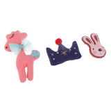 Max Cotton Animals Crown Embellishments for DIY Hair Accessories 3 Pieces A