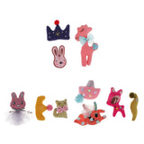 Max Cotton Animals Crown Embellishments for DIY Hair Accessories 3 Pieces A