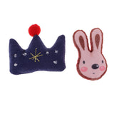 Max Cotton Animals Crown Embellishments for DIY Hair Accessories 3 Pieces A