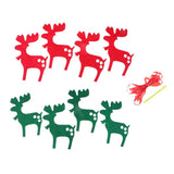Max 8 Pieces Multiple Style Xmas Ornament Decorations 200x140mm Elk