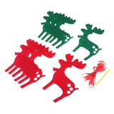 Max 8 Pieces Multiple Style Xmas Ornament Decorations 200x140mm Elk