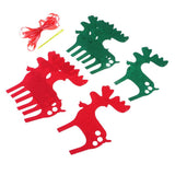 Max 8 Pieces Multiple Style Xmas Ornament Decorations 200x140mm Elk