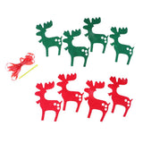Max 8 Pieces Multiple Style Xmas Ornament Decorations 200x140mm Elk