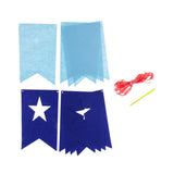 Max 8 Pieces Multiple Style Xmas Ornament Decorations 200x140mm Flag
