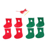 Max 8 Pieces Multiple Style Xmas Ornament Decorations 183x155mm Christmas  Sock