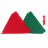 Max 8 Pieces Multiple Style Xmas Ornament Decorations 220x220x200mm Triangle