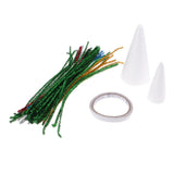 Max 1 Set Foamed Christmas Tree Decoration Crafts Kids Gifts for Home Decor A