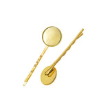 Max 10 Pieces Hairpin Hair Clips Hairpin Base Setting Cabochon Cameo Tray gold