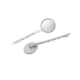 Max 10 Pieces Hairpin Hair Clips Hairpin Base Setting Cabochon Cameo Tray silver