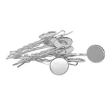 Max 10 Pieces Hairpin Hair Clips Hairpin Base Setting Cabochon Cameo Tray silver