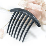 Max 10 Pieces 7 Teeth DIY Hair Side Comb Hair Clips Slide for Women Girls Black