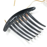 Max 10 Pieces 7 Teeth DIY Hair Side Comb Hair Clips Slide for Women Girls Black