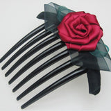 Max 10 Pieces 7 Teeth DIY Hair Side Comb Hair Clips Slide for Women Girls Black