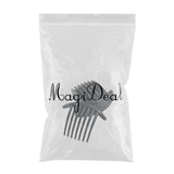 Max 10 Pieces 7 Teeth DIY Hair Side Comb Hair Clips Slide for Women Girls Black