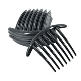 Max 10 Pieces 7 Teeth DIY Hair Side Comb Hair Clips Slide for Women Girls Black