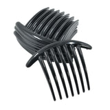 Max 10 Pieces 7 Teeth DIY Hair Side Comb Hair Clips Slide for Women Girls Black